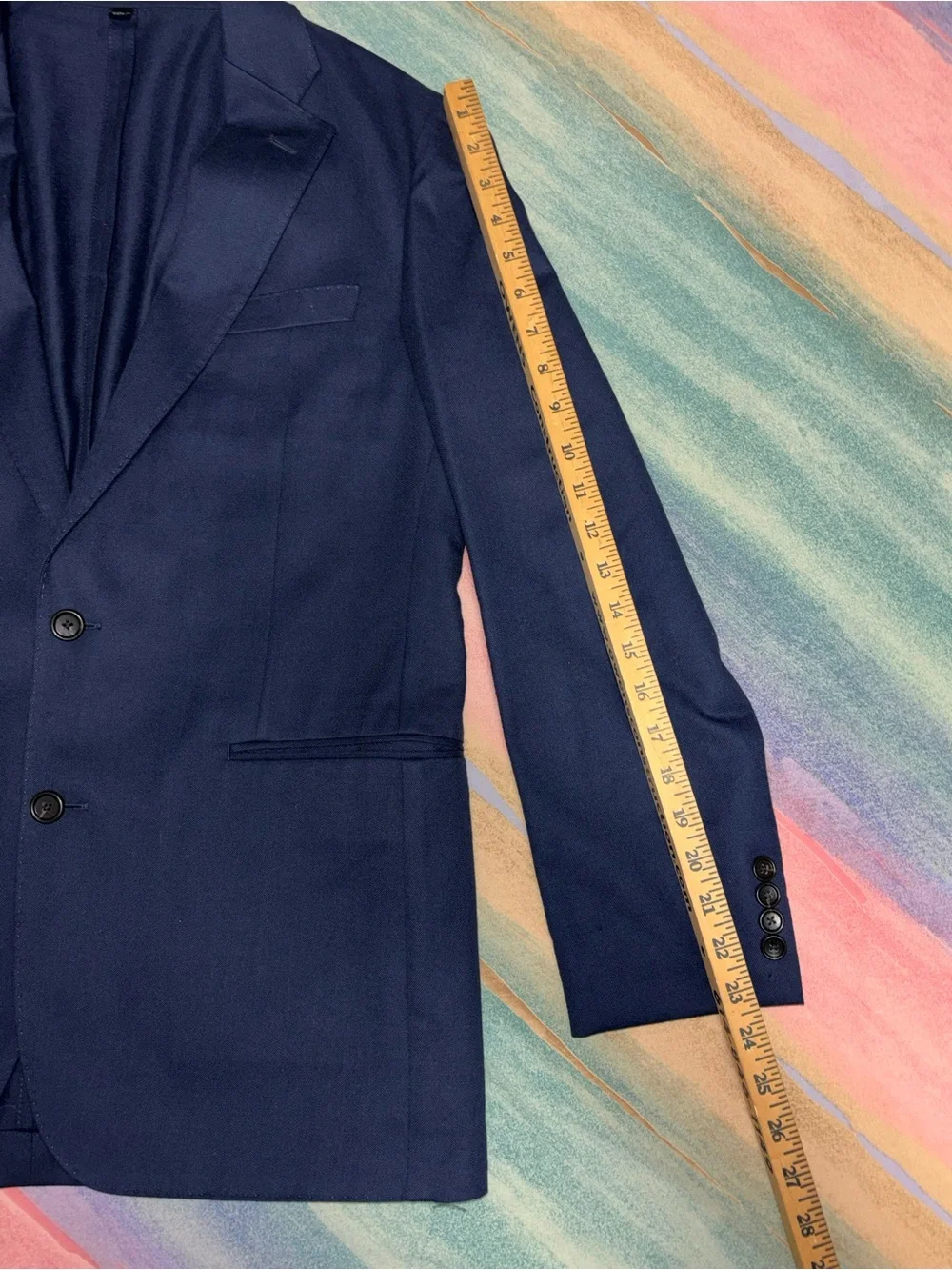 J. Crew Ludlow Slim navy blue Italian Suit (Jacket/Pants) size 40R wool cotton